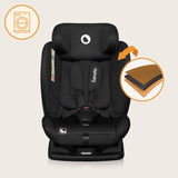 Scaun auto, Lionelo, i-Size Izzy, 0-36 Kg, 40-150 cm, Instalare cu centurile masinii, Protectie laterala, Ajustare spatar in 3 pozitii, Tetiera reglabila in 13 trepte, Conform cu R129, Negru