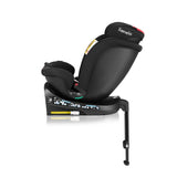 Scaun auto, Lionelo, i-Size Navy, 0-36 Kg, 40-150 cm, Cu isofix si picior de fixare, Protectie laterala, Rotire 360 grade, Ajustare spatar in 4 pozitii, Tetiera reglabila in 11 trepte, Conform cu R129, Negru/Rosu