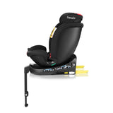 Scaun auto, Lionelo, i-Size Navy, 0-36 Kg, 40-150 cm, Cu isofix si picior de fixare, Protectie laterala, Rotire 360 grade, Ajustare spatar in 4 pozitii, Tetiera reglabila in 11 trepte, Conform cu R129, Negru/Rosu