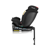 Scaun auto, Lionelo, i-Size Navy, 0-36 Kg, 40-150 cm, Cu isofix si picior de fixare, Protectie laterala, Rotire 360 grade, Ajustare spatar in 4 pozitii, Tetiera reglabila in 11 trepte, Conform cu R129, Negru/Rosu