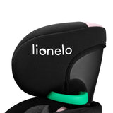 Scaun auto, Lionelo, i-Size Navy, 0-36 Kg, 40-150 cm, Cu isofix si picior de fixare, Protectie laterala, Rotire 360 grade, Ajustare spatar in 4 pozitii, Tetiera reglabila in 11 trepte, Conform cu R129, Negru/Roz