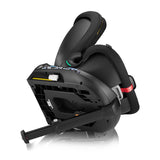 Scaun auto, Lionelo, i-Size Navy, 0-36 Kg, 40-150 cm, Cu isofix si picior de fixare, Protectie laterala, Rotire 360 grade, Ajustare spatar in 4 pozitii, Tetiera reglabila in 11 trepte, Conform cu R129, Negru/Rosu