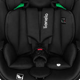 Scaun auto, Lionelo, Lavender I-size, Isofix, Cu centura TopTether, Cu spatar inclinabil in 5 pozitii, Cu tetiera reglabila in 13 pozitii, Instalare cu fata inainte, 9-36 Kg, 76-150 cm, Conform cu ECE R129, Negru