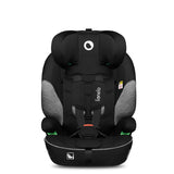 Scaun auto, Lionelo, Levi i-Size, Universal, Instalare FWF, Cu tetiera reglabila in 10 pozitii, Cu spatar detasabil, 76-150 cm, Conform cu R129, Gri