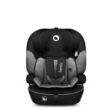 Scaun auto, Lionelo, Levi i-Size, Universal, Instalare FWF, Cu tetiera reglabila in 10 pozitii, Cu spatar detasabil, 76-150 cm, Conform cu R129, Gri