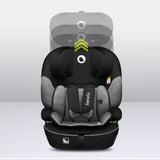 Scaun auto, Lionelo, Levi i-Size, Universal, Instalare FWF, Cu tetiera reglabila in 10 pozitii, Cu spatar detasabil, 76-150 cm, Conform cu R129, Gri