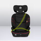 Scaun auto, Lionelo, Levi i-Size, Universal, Instalare FWF, Cu tetiera reglabila in 10 pozitii, Cu spatar detasabil, 76-150 cm, Conform cu R129, Negru