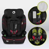 Scaun auto, Lionelo, Levi i-Size, Universal, Instalare FWF, Cu tetiera reglabila in 10 pozitii, Cu spatar detasabil, 76-150 cm, Conform cu R129, Negru