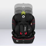 Scaun auto, Lionelo, Levi i-Size, Universal, Instalare FWF, Cu tetiera reglabila in 10 pozitii, Cu spatar detasabil, 76-150 cm, Conform cu R129, Negru