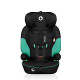 Scaun auto, Lionelo, Levi i-Size, Universal, Instalare FWF, Cu tetiera reglabila in 10 pozitii, Cu spatar detasabil, 76-150 cm, Conform cu R129, Verde