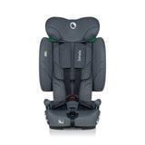 Scaun auto pliabil, Lionelo, Nelly, i-Size, 76- 150 cm, Tetiera reglabila in 15 pozitii, Spatar reglabil in 4 pozitii, Sisteme de fixare Isofix si Top Tether, Sezut lat si confortabil, Conform cu ECE R129, Gri