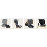 Scaun auto pliabil, Lionelo, Nelly, i-Size, 76- 150 cm, Tetiera reglabila in 15 pozitii, Spatar reglabil in 4 pozitii, Sisteme de fixare Isofix si Top Tether, Sezut lat si confortabil, Conform cu ECE R129, Gri