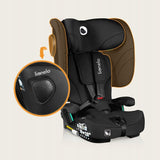 Scaun auto pliabil, Lionelo, Nelly, i-Size, 76- 150 cm, Tetiera reglabila in 15 pozitii, Spatar reglabil in 4 pozitii, Sisteme de fixare Isofix si Top Tether, Sezut lat si confortabil, Conform cu ECE R129, Negru