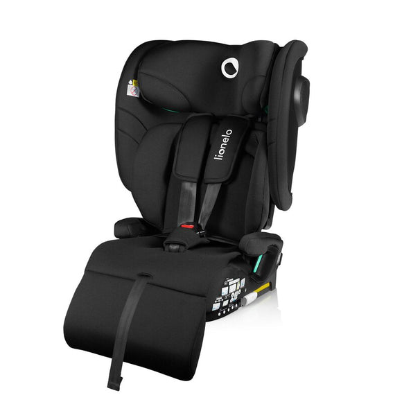 Scaun auto pliabil, Lionelo, Nelly, i-Size, 76- 150 cm, Tetiera reglabila in 15 pozitii, Spatar reglabil in 4 pozitii, Sisteme de fixare Isofix si Top Tether, Sezut lat si confortabil, Conform cu ECE R129, Negru