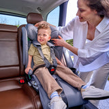 Scaun auto pliabil, Lionelo, Nelly, i-Size, 76- 150 cm, Tetiera reglabila in 15 pozitii, Spatar reglabil in 4 pozitii, Sisteme de fixare Isofix si Top Tether, Sezut lat si confortabil, Conform cu ECE R129, Albastru