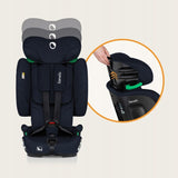 Scaun auto pliabil, Lionelo, Nelly, i-Size, 76- 150 cm, Tetiera reglabila in 15 pozitii, Spatar reglabil in 4 pozitii, Sisteme de fixare Isofix si Top Tether, Sezut lat si confortabil, Conform cu ECE R129, Albastru