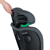 Scaun auto pliabil, Lionelo, Nelly, i-Size, 76- 150 cm, Tetiera reglabila in 15 pozitii, Spatar reglabil in 4 pozitii, Sisteme de fixare Isofix si Top Tether, Sezut lat si confortabil, Conform cu ECE R129, Gri