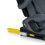 Scaun auto pliabil, Lionelo, Nelly, i-Size, 76- 150 cm, Tetiera reglabila in 15 pozitii, Spatar reglabil in 4 pozitii, Sisteme de fixare Isofix si Top Tether, Sezut lat si confortabil, Conform cu ECE R129, Gri