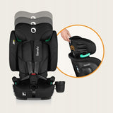 Scaun auto pliabil, Lionelo, Nelly, i-Size, 76- 150 cm, Tetiera reglabila in 15 pozitii, Spatar reglabil in 4 pozitii, Sisteme de fixare Isofix si Top Tether, Sezut lat si confortabil, Conform cu ECE R129, Negru