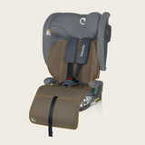 Scaun auto pliabil, Lionelo, Nelly, i-Size, 76- 150 cm, Tetiera reglabila in 15 pozitii, Spatar reglabil in 4 pozitii, Sisteme de fixare Isofix si Top Tether, Sezut lat si confortabil, Conform cu ECE R129, Gri