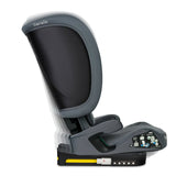 Scaun auto pliabil, Lionelo, Orin, i-Size, 100-150 cm, Tetiera reglabila in 14 pozitii, Spatar in 4 pozitii, Isofix+Top Tether, Sezut ergonomic, Husa transport, Suport sticla, Gri Grafit