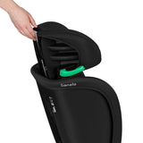 Scaun auto pliabil, Lionelo, Orin, i-Size, 100-150 cm, Tetiera reglabila in 14 pozitii, Spatar in 4 pozitii, Isofix+Top Tether, Sezut ergonomic, Husa transport, Suport sticla, Negru Carbon