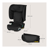 Scaun auto pliabil, Lionelo, Orin, i-Size, 100-150 cm, Tetiera reglabila in 14 pozitii, Spatar in 4 pozitii, Isofix+Top Tether, Sezut ergonomic, Husa transport, Suport sticla, Negru Carbon