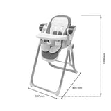 Scaun de masa 2 in 1, New Baby, Smart, Poate fi utilizat si ca leagan pentru copii, Cu telecomanda, Spatar reglabil in 4 pozitii, Cu 5 viteze de leganare, Cu melodii si jucarii, 0-36 luni, Grey