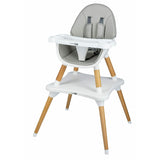 Scaun de masa, FreeON, Eos, 3 in 1, Multifunctional, Cu tavita reglabila si detasabila, Conform cu standardul european de securitate EN 14988:2017+A1:2020, Grey