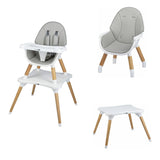 Scaun de masa, FreeON, Eos, 3 in 1, Multifunctional, Cu tavita reglabila si detasabila, Conform cu standardul european de securitate EN 14988:2017+A1:2020, Grey