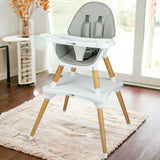 Scaun de masa, FreeON, Eos, 3 in 1, Multifunctional, Cu tavita reglabila si detasabila, Conform cu standardul european de securitate EN 14988:2017+A1:2020, Grey