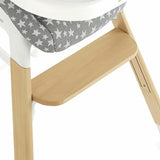 Scaun de masa evolutiv Woody, Jane, De la 6 luni la 8 ani, Din lemn, Husa lavabila, Conform cu EN 14988:2017 + A1:2020 si EN 17191:2021, Botanic