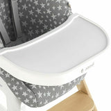 Scaun de masa evolutiv Woody, Jane, De la 6 luni la 8 ani, Din lemn, Husa lavabila, Conform cu EN 14988:2017 + A1:2020 si EN 17191:2021, Botanic