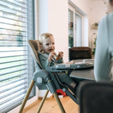 Scaun de masa, FreeON, Kai,Pana la 15 kg, Inaltime reglabila in 8 pozitii, Suport de picioare reglabil in 3 pozitii, Reglare spatar in 4 pozitii, Cu tavita reglabila, 6-36 luni, Coffee