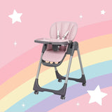 Scaun de masa, FreeON, Kai,Pana la 15 kg, Inaltime reglabila in 8 pozitii, Suport de picioare reglabil in 3 pozitii, Reglare spatar in 4 pozitii, Cu tavita reglabila, 6-36 luni, Pink