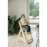 Scaun de masa, FreeON, Toby Plus, 6 luni - 15 Kg, Reglabil pe inaltime, Pernuta, Tavita detasabila, Suport de picioare reglabil, Natur