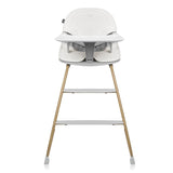 Scaun de masa, Lionelo, Dalia, 2 in 1, Transformabil, Cu 2 suporturi pentru picioare, Cu tavita detasabila, Sustine 60 kg, 6 luni+, Conform cu EN14988, Gri