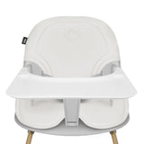 Scaun de masa, Lionelo, Dalia, 2 in 1, Transformabil, Cu 2 suporturi pentru picioare, Cu tavita detasabila, Sustine 60 kg, 6 luni+, Conform cu EN14988, Gri