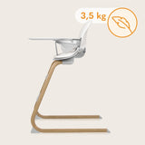 Scaun de masa, Lionelo, Dalia, 2 in 1, Transformabil, Cu 2 suporturi pentru picioare, Cu tavita detasabila, Sustine 60 kg, 6 luni+, Conform cu EN14988, Gri