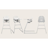 Scaun de masa, Lionelo, Dalia, 2 in 1, Transformabil, Cu 2 suporturi pentru picioare, Cu tavita detasabila, Sustine 60 kg, 6 luni+, Conform cu EN14988, Gri Stone