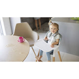 Scaun de masa, Lionelo, Koen, Din fag, 2 in 1, Transformabil, Sustine 30 kg, 6 luni+, Conform cu standardul european de securitate EN14988, Bej