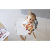 Scaun de masa, Lionelo, Koen, Din fag, 2 in 1, Transformabil, Sustine 30 kg, 6 luni+, Conform cu standardul european de securitate EN14988, Bej