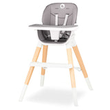 Scaun de masa, Lionelo, Mona, 4 in 1, Transformabil, Reglabil in inaltime in 3 pozitii, Conform cu standardele europene de securitate EN14988, EN16120, Stone, Resigilat