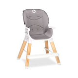 Scaun de masa, Lionelo, Mona, 4 in 1, Transformabil, Reglabil in inaltime in 3 pozitii, Conform cu standardele europene de securitate EN14988, EN16120, Stone, Resigilat