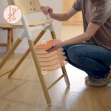 Scaun de masa multifunctional Celia, Lionelo, Din lemn de fag, 6 luni- adult, Reglabil pe inaltime, Spatar lat, Sezut ergonomic, Tavita silicon, Suport de picioare reglabil, Greutate maxima 90 Kg, Alb/Natural