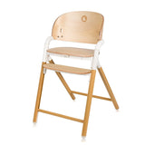 Scaun de masa multifunctional Celia, Lionelo, Din lemn de fag, 6 luni- adult, Reglabil pe inaltime, Spatar lat, Sezut ergonomic, Tavita silicon, Suport de picioare reglabil, Greutate maxima 90 Kg, Alb/Natural