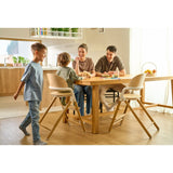 Scaun de masa multifunctional Celia, Lionelo, Din lemn de fag, 6 luni- adult, Reglabil pe inaltime, Husa impermeabila, Tavita silicon, Suport de picioare reglabil, Greutate maxima 90 Kg, Negru