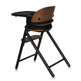 Scaun de masa multifunctional Celia, Lionelo, Din lemn de fag, 6 luni- adult, Reglabil pe inaltime, Husa impermeabila, Tavita silicon, Suport de picioare reglabil, Greutate maxima 90 Kg, Negru