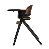 Scaun de masa multifunctional Celia, Lionelo, Din lemn de fag, 6 luni- adult, Reglabil pe inaltime, Husa impermeabila, Tavita silicon, Suport de picioare reglabil, Greutate maxima 90 Kg, Negru