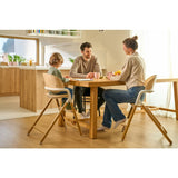 Scaun de masa multifunctional Celia, Lionelo, Din lemn de fag, 6 luni- adult, Reglabil pe inaltime, Spatar lat, Sezut ergonomic, Tavita silicon, Suport de picioare reglabil, Greutate maxima 90 Kg, Gri